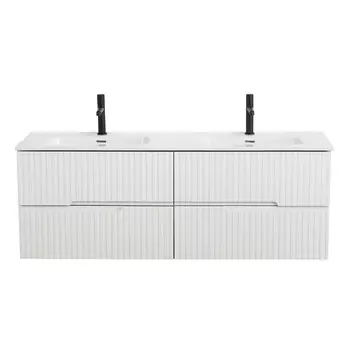 Тумба под раковину Cezares Duet 140 см DUET-N-1400-4C-SO-2-BL подвесная, bianco lucido