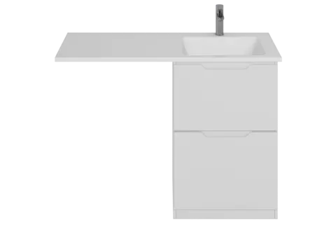 Тумба под раковину Dreja Bona 99.0451 57 см, напольная, белая глянцевая