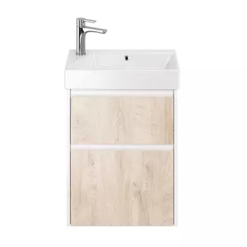 Тумба под раковину Dreja Slim 55 см 99.0500 белый, дуб кантри