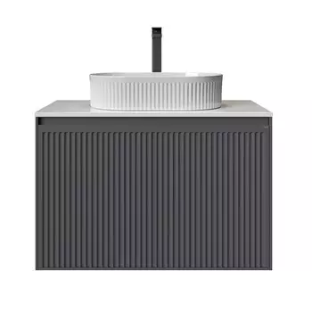 Тумба под раковину Grossman Кристалл 80 см 108043 подвесная, графит