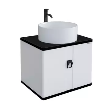 Тумба под раковину Grossman Norma 60 см 106016 подвесная, белая глянцевая