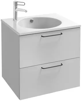 Тумба под раковину Jacob Delafon Odeon Rive Gauche 60 (белый) ручки черные EB2520-R9-N18