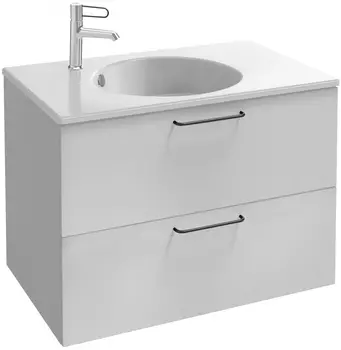 Тумба под раковину Jacob Delafon Odeon Rive Gauche 80 (белая) ручки черные EB2522-R9-N18