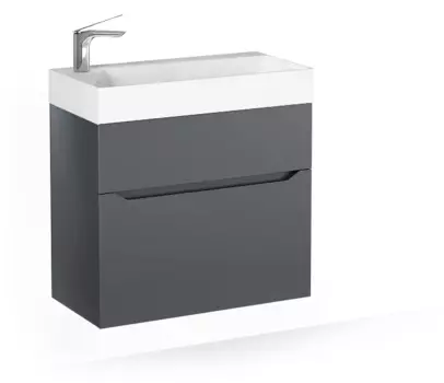 Тумба под раковину Jorno Folk 65 см Folk.01.65/P/A/JR антрацит
