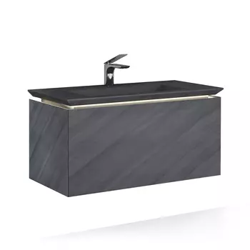 Тумба под раковину Jorno Incline 100 см Inc.01.100/P/Bet/JR бетон