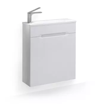 Тумба под раковину Jorno Modul Mol.01.60/P/W/JR 59х21 белая