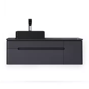 Тумба под раковину Jorno Shine Shi.01.120/P/A 120х50 антрацит