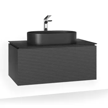 Тумба под раковину Jorno Stone 100 см Stn.01.100/P/A/JR антрацит