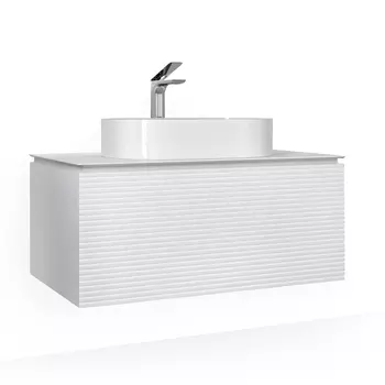 Тумба под раковину Jorno Stone 100 см Stn.01.100/P/W/JR белый