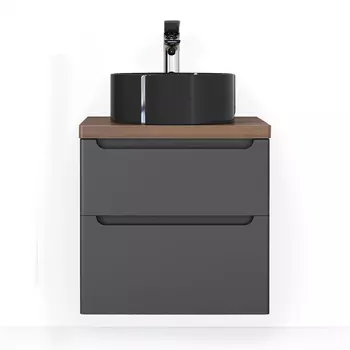 Тумба под раковину Jorno Wood wood.01.60/P/GR 60х52 антрацит