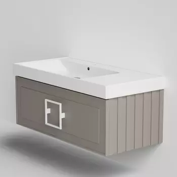 Тумба под раковину La Fenice Cubo 100 см FNC-01-CUB-C-100 подвесная, Cappuccino