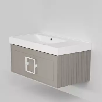 Тумба под раковину La Fenice Cubo 90 см FNC-01-CUB-C-90 подвесная, Cappuccino