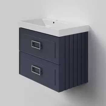 Тумба под раковину La Fenice Cubo TWIN 80 см FNC-01-CUB-BG-80-2 подвесная, Blu grigio