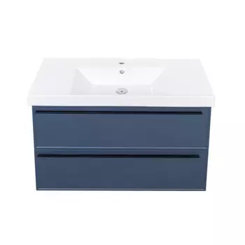 Тумба под раковину La Fenice Elba Twin Blu grigio FNC-01-ELB-BG-100-2 100 см синяя матовая