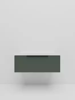 Тумба под раковину La Fenice Simpla 100 см FNC-01-SIM-G-100 серо-зелёная матовая