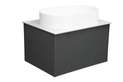 Тумба под раковину La Fenice Terra 59 см FNC-01-TER-G-60 подвесная, серая, зеленая