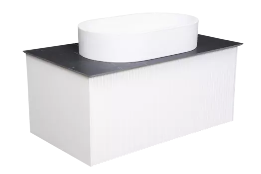 Тумба под раковину La Fenice Terra 74 см FNC-01-TER-B-80 подвесная, белая