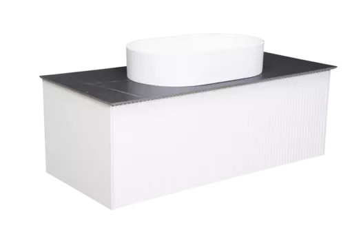Тумба под раковину La Fenice Terra 95 см FNC-01-TER-B-100 подвесная, белая