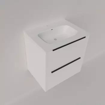 Тумба под раковину La Fenice Tesoro 60 см FNC-01-TES-PB-60-2 подвесная, платиновый белый