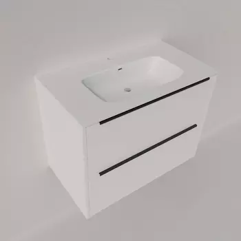 Тумба под раковину La Fenice Tesoro 80 см FNC-01-TES-PB-80-2 подвесная, платиновый белый