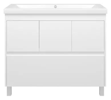 Тумба под раковину Misty Алиса 98 см Э-Али01100-0112Я напольная, белая
