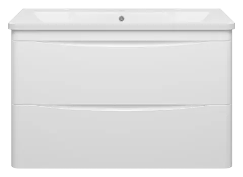 Тумба под раковину Misty Атлантик 98 см П-Атл-01100-011П2Я подвесная, белая