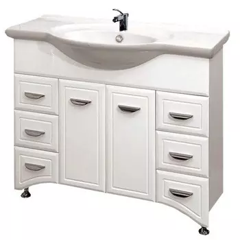 Тумба под раковину Misty Дрея 101 см Э-Дре01105-016Я напольная, белая