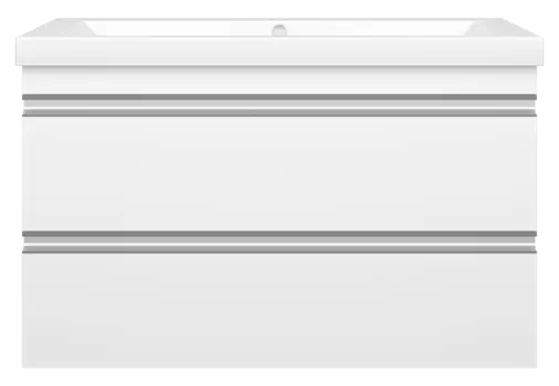 Тумба под раковину Misty Ингрид 88 см П-Инг-01090-011П2Я подвесная, белая