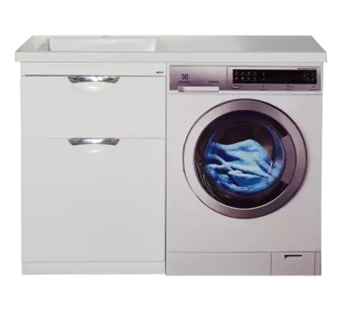 Тумба под раковину Misty Куба 55 см П-Куб-01060-0121ЯБК напольная, белая