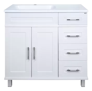 Тумба под раковину Misty Купер 90 см П-Куп01090-0124ЯЛ напольная, белая