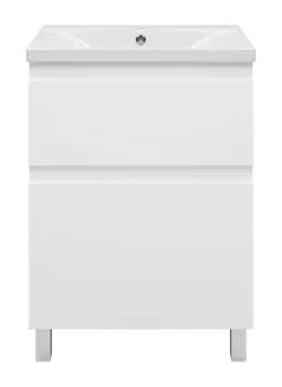 Тумба под раковину Misty Лаки 60 см П-Лак-01060-0112Я напольная, белая