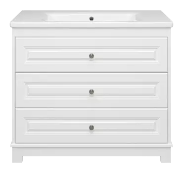 Тумба под раковину Misty Ларго 99 см П-Лар-07100-01-3Я напольная, белая