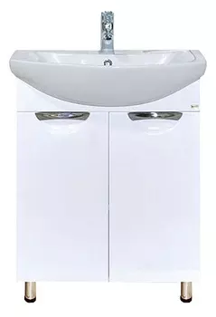 Тумба под раковину Misty Лаванда 56 см Э-Лав01060-011Пр напольная, белая