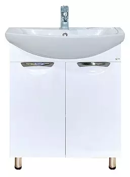 Тумба под раковину Misty Лаванда 66 см Э-Лав01070-011Пр напольная, белая