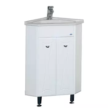 Тумба под раковину Misty Лотос 40 см Э-Лот01040-01Уг напольная, белая