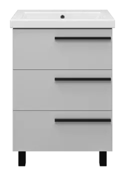 Тумба под раковину Misty Ненси 57 см П-Нен-07060-503Я напольная, серая