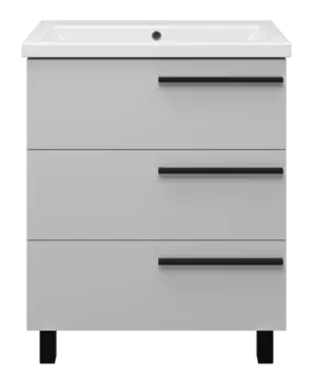 Тумба под раковину Misty Ненси 67 см П-Нен-07070-503Я напольная, серая