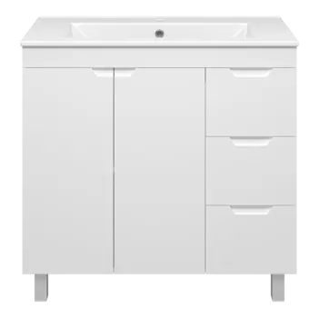 Тумба под раковину Misty Оптима 89 см П-Опт-07090-011П3Я напольная, белая