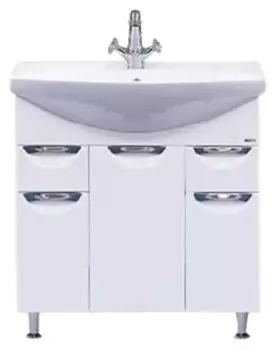 Тумба под раковину Misty Орхидея 73 см П-Орх01075-0112Я напольная, белая