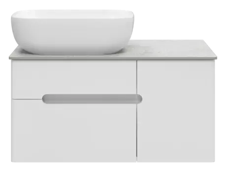 Тумба под раковину Misty Роял 79 см П-Роя-01080-011П2Я подвесная, белая