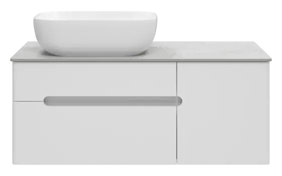 Тумба под раковину Misty Роял 99 см П-Роя-01100-011П2Я подвесная, белая