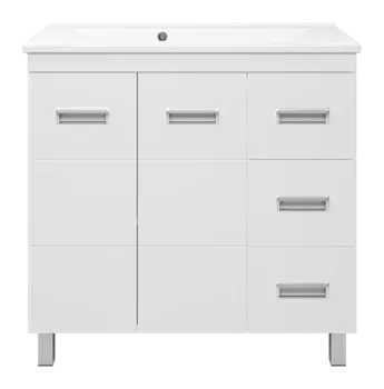 Тумба под раковину Misty Селена 88 см П-Сел01090-01Пр3Я напольная, белая