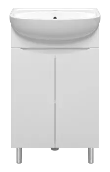 Тумба под раковину Misty Смайл 49 см Э-Сма01050-031Пр напольная, белая