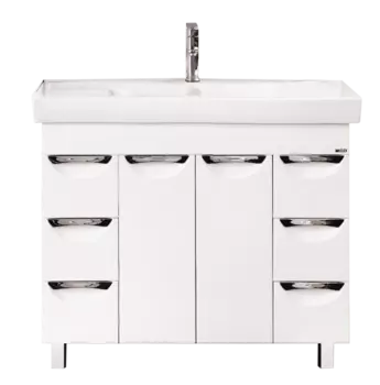 Тумба под раковину Misty София 98 см П-Соф01100-0116Я напольная, белая