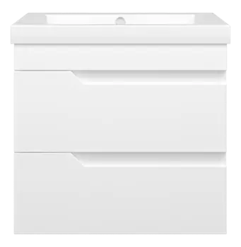 Тумба под раковину Misty Софт 56 см П-Соф-01060-011П2Я подвесная, белая