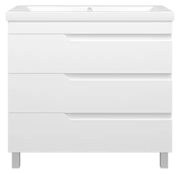 Тумба под раковину Misty Софт 88 см П-Соф-01090-0113Я напольная, белая