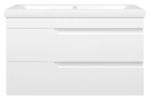 Тумба под раковину Misty Софт 88 см П-Соф-01090-011П2Я подвесная, белая