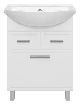 Тумба под раковину Misty Стелла 61 см Э-Сте01065-01К2Я напольная, белая