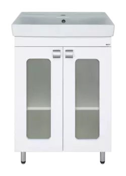 Тумба под раковину Misty Урал 58 см Э-Ура-01060-021Н напольная, белая