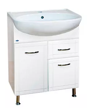 Тумба под раковину Misty Уют 60 см Э-Уют01060-011Я напольная, белая